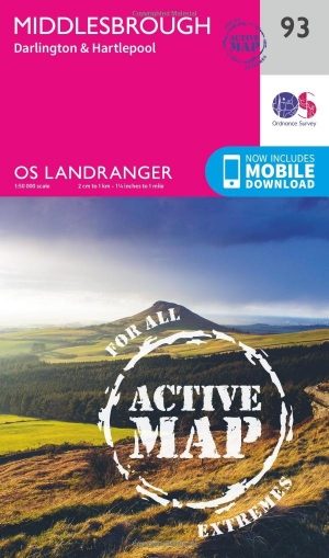 Wandelkaart 93 Middlesbrough & Darlington- England - OSI