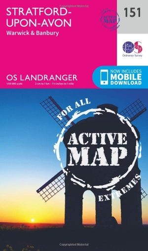 Wandelkaart 151 Stratford-upon-Avon & Warwick - England - OSI