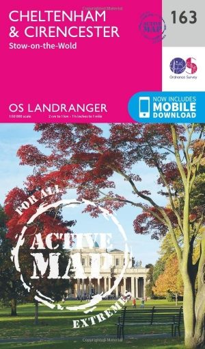 Wandelkaart 163 Cheltenham & Cirencester- England - OSI
