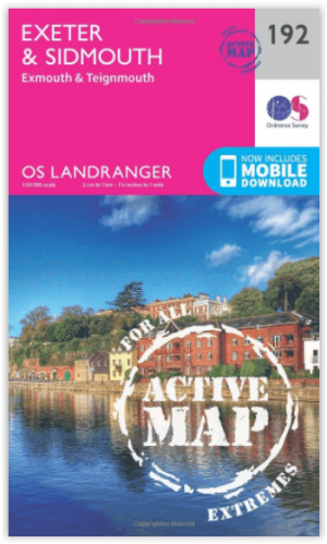Wandelkaart 192 Exeter Sidmouth & Exmouth - OSI