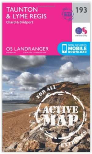 Wandelkaart 193 Taunton & Lyme Regis- England - OSI