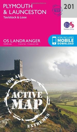 Wandelkaart 201 Plymouth & Launceston England - OSI
