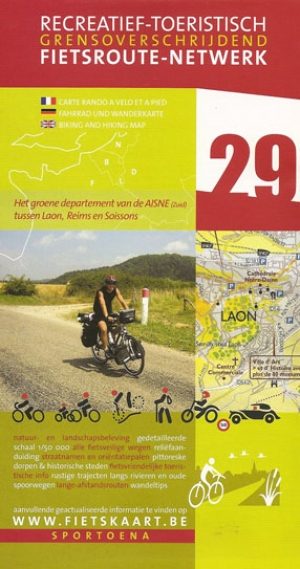 Fietskaart 29 De Aisne (Zuid) Laon- Reims - Sportoena