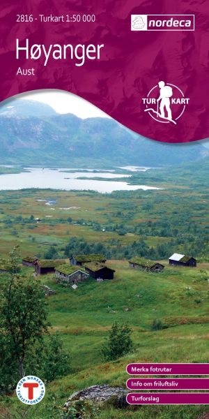 Wandelkaart 2816 Høyanger Aust- Sogn og Fjordane - Nordeca AS