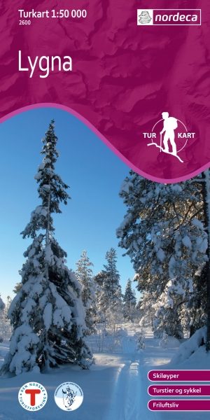 Wandelkaart 2600 Lygna Vest-Agder - Nordeca
