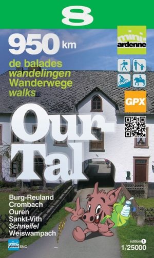 Wandelkaart 08 Ourtal Ardennen België - Mini-Ardenne