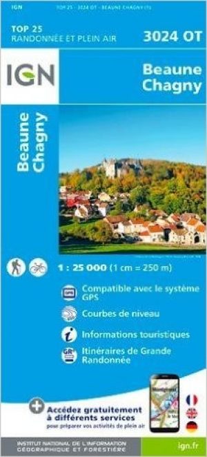 Wandelkaart 3024 OT - Beaune & Chagny Bourgogne - IGN