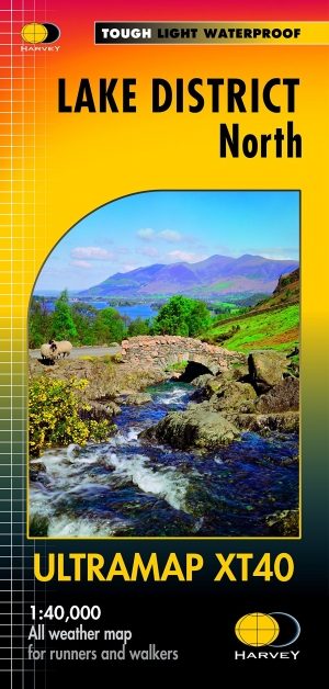 Wandelkaart XT40 Lake District Noord Cumbria - Harvey Ultramaps