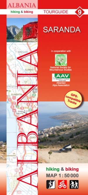 Wandelkaart Albanië 09 - Saranda - Huber