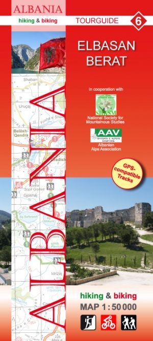 Wandelkaart Albanië 06 - Elbasan & Berat - Huber