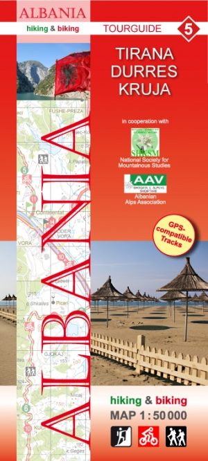 Wandelkaart Albanië 05 - Tirana & Durres - Huber
