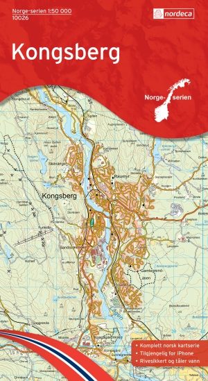 Wandelkaart 10026 Kongsberg Buskerud - Nordeca AS
