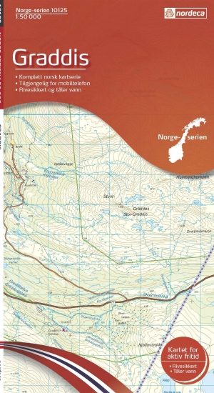 Wandelkaart 10125 Graddis Junkerdalen - Nordeca AS