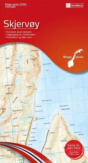 Wandelkaart 10160 Skjervoy Troms county - Nordeca AS