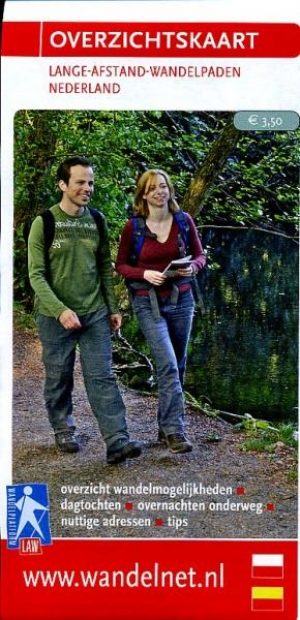 Overzichtskaart NederLandse lange afstand wandelpaden - Wandelnet