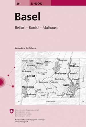 Fietskaart 26 - Basel Zwitserland - Swisstopo