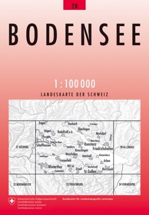 Fietskaart 28 - Bodensee Zwitserland - Swisstopo