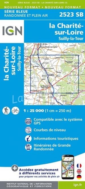 Wandelkaart 2523 SB La Charité-sur-Loire & Suilly-la-Tour - IGN