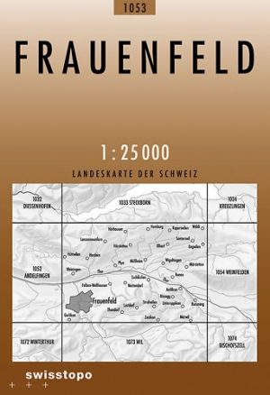 Wandelkaart 1053 Frauenfeld Thurgau - Swisstopo