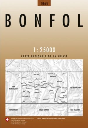Wandelkaart 1065 Bonfol Jura Zwitserland - Swisstopo