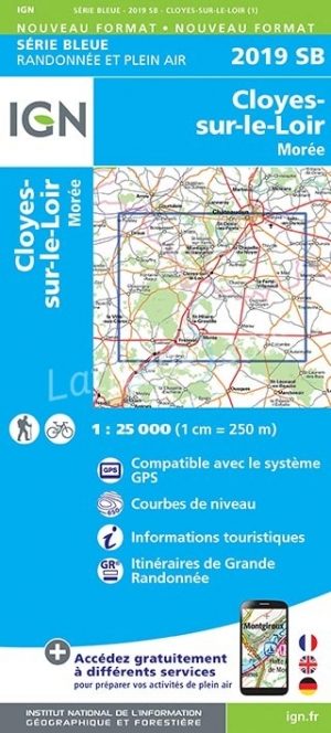 Wandelkaart 2019 SB Cloyes-sur-le-Loir - IGN