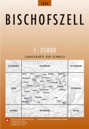 Wandelkaart 1074 Bischofszell Thurgau - Swisstopo