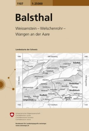 Wandelkaart 1107 Balsthal Solothurn - Swisstopo