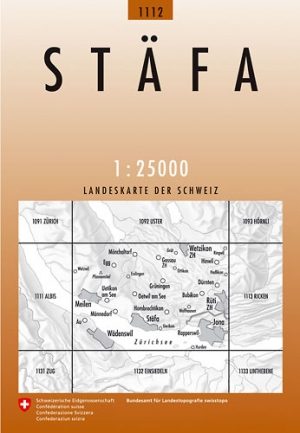Wandelkaart 1112 Stäfa Zürich Zwitserland - Swisstopo