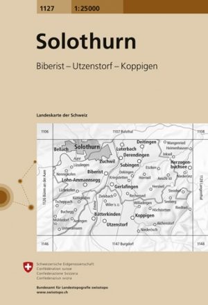 Wandelkaart 1127 Solothurn Zwitserland - Swisstopo