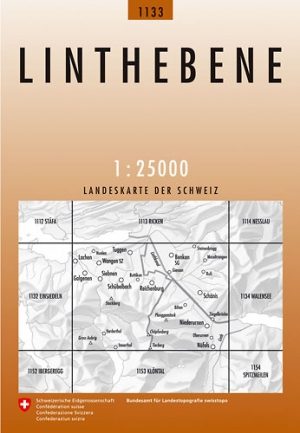 Wandelkaart 1133 Linthebene Schwyz - Swisstopo