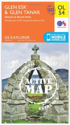 Wandelkaart OL54 Glen Esk- Glen Tanar & Aboyne - OSI