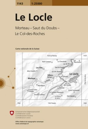 Wandelkaart 1143 Le Locle Neuchatel - Swisstopo