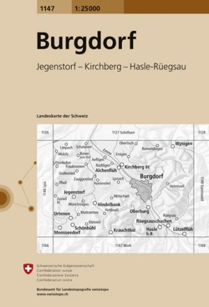 Wandelkaart 1147 Burgdorf Bern Zwitserland - Swisstopo