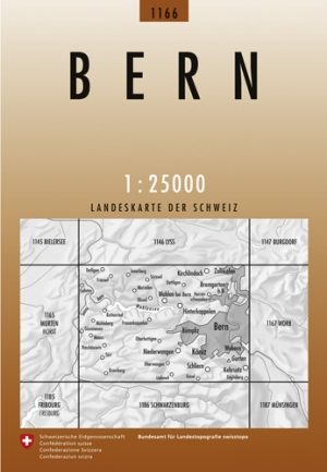 Wandelkaart 1166 Bern Zwitserland - Swisstopo