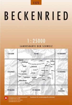 Wandelkaart 1171 Beckenried Nidwalden - Swisstopo
