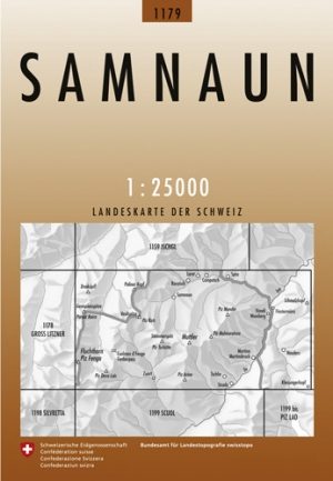 Wandelkaart 1179 Samnaun Graubunden - Swisstopo