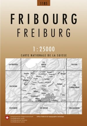 Wandelkaart 1185 - Freibourg Berner Oberland - Swisstopo