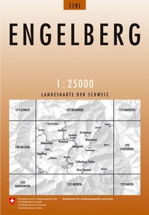 Wandelkaart 1191 Engelberg Obwald - Swisstopo