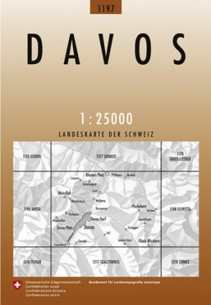 Wandelkaart 1197 Davos Graubunden - Swisstopo
