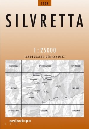 Wandelkaart 1198 Silvretta Graubunden - Swisstopo