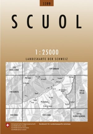 Wandelkaart 1199 - Scuol Graubunden - Swisstopo