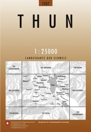 Wandelkaart 1206 Guggisberg Bern Zwitserland - Swisstopo