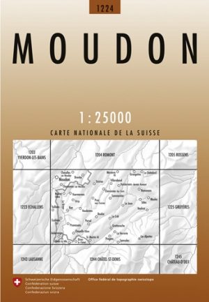 Wandelkaart 1224 Moudon Vaud Zwitserland - Swisstopo
