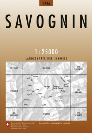 Wandelkaart 1236 - Savognin Graubunden - Swisstopo