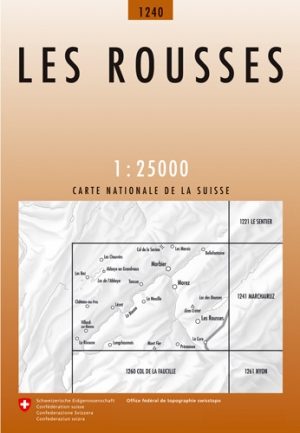 Wandelkaart 1240 Les Rousses Franche Comté - Swisstopo