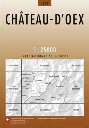 Wandelkaart 1245 Château-d'Oex Vaud - Swisstopo