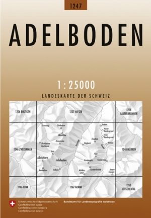 Wandelkaart 1247 Adelboden Berner Oberland - Swisstopo