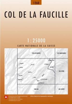Wandelkaart 1260 Col de la Faucille Frankrijk - Swisstopo