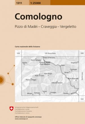 Wandelkaart 1311 Comologno Ticino - Swisstopo