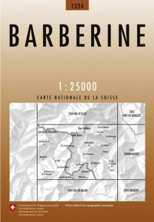 Wandelkaart 1324 Barberine Rhône-Alpes - Swisstopo